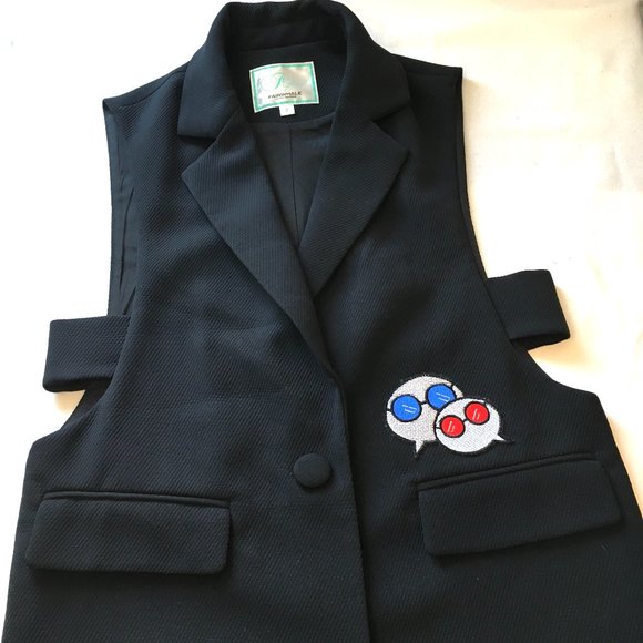 Jogging Artwear Long Blk Vest Fairwhale Urbanware Vintage - Picture 3 of 16